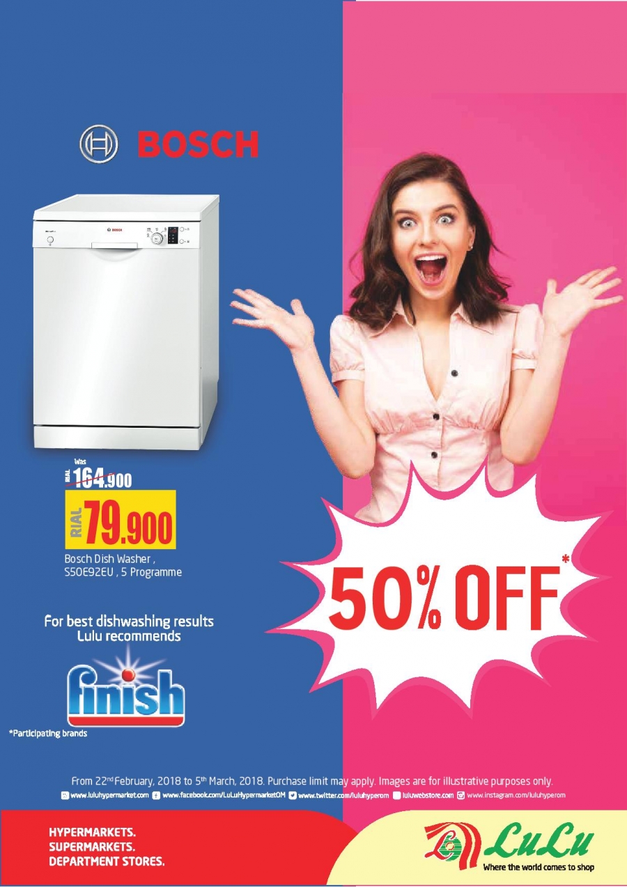 Lulu Hypermarket Bosch Dishwasher Offers