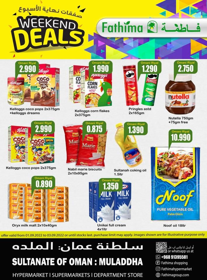 Fathima Weekend Deal 1-3 September