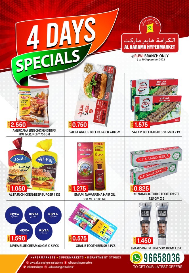 Al Karama 4 Days Specials