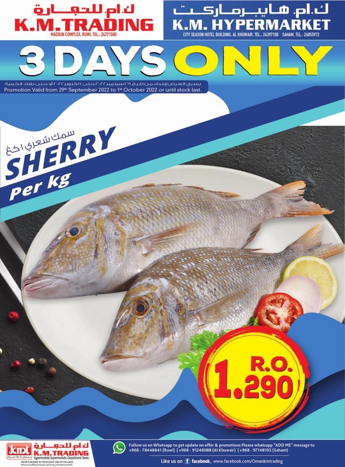 3 Days Only Fish Promotion