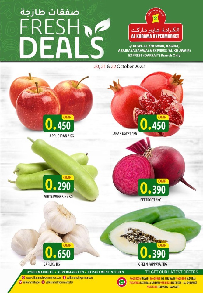 Al Karama Fresh Deal 20-22 October