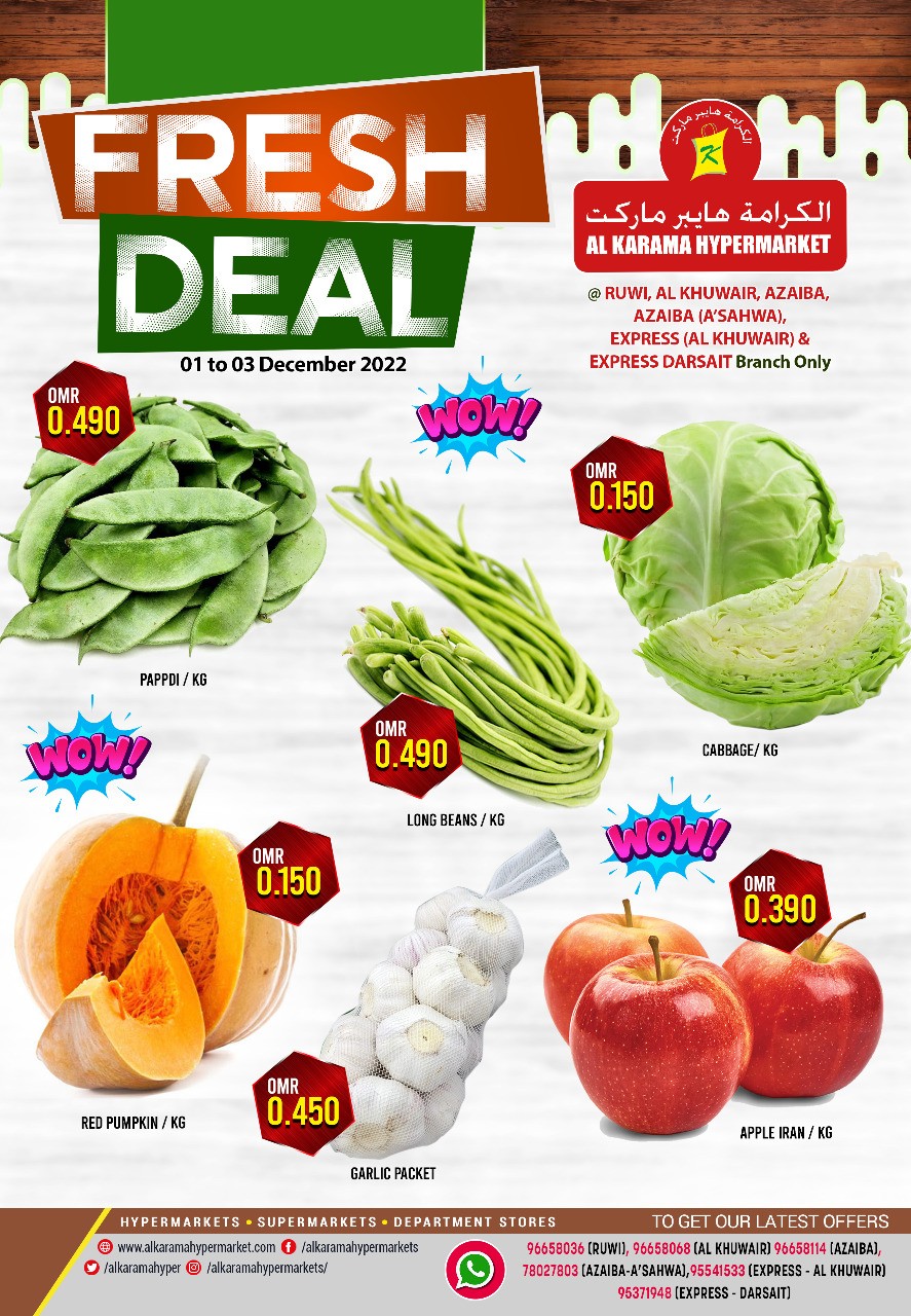 Al Karama Fresh Deal 1-3 December