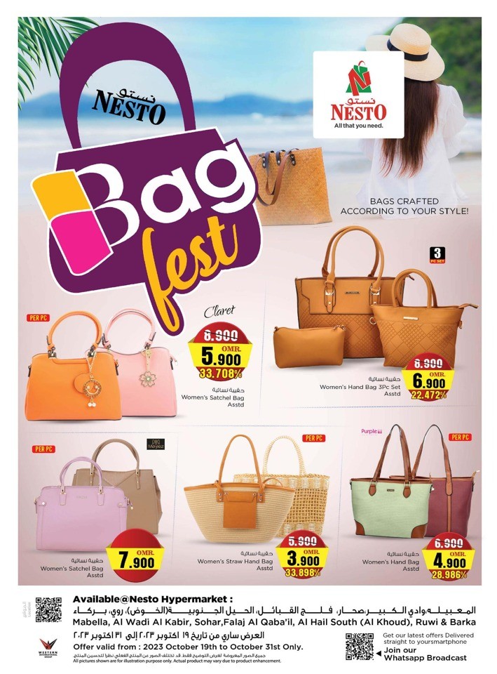 Nesto Bag Fest Promotion Flyer | Oman Offers Today