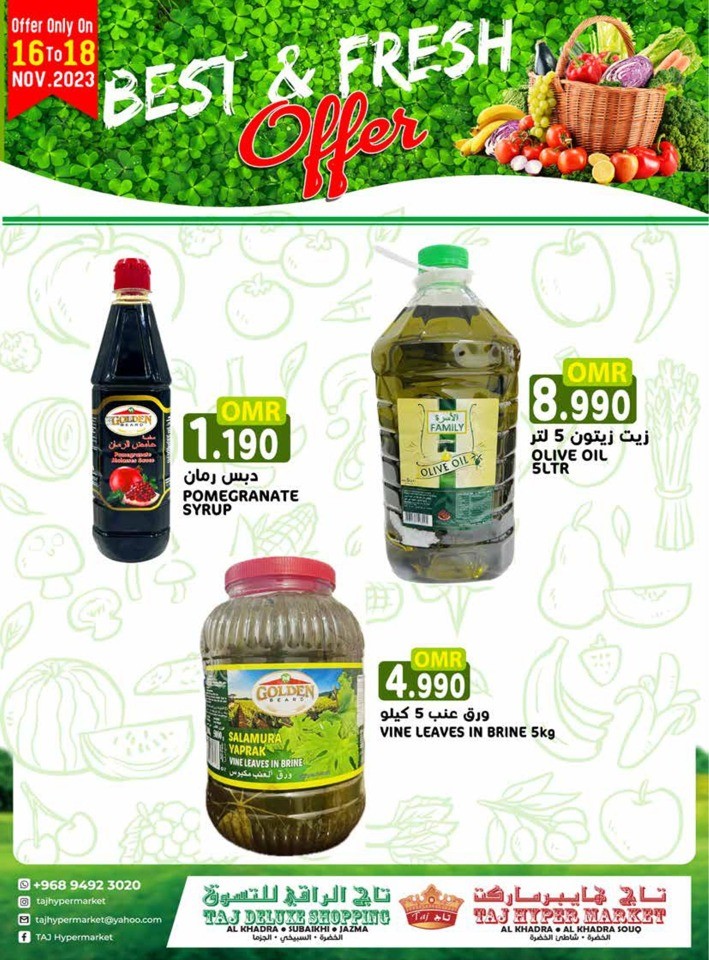 Taj Hypermarket 3 Days Fresh Offer