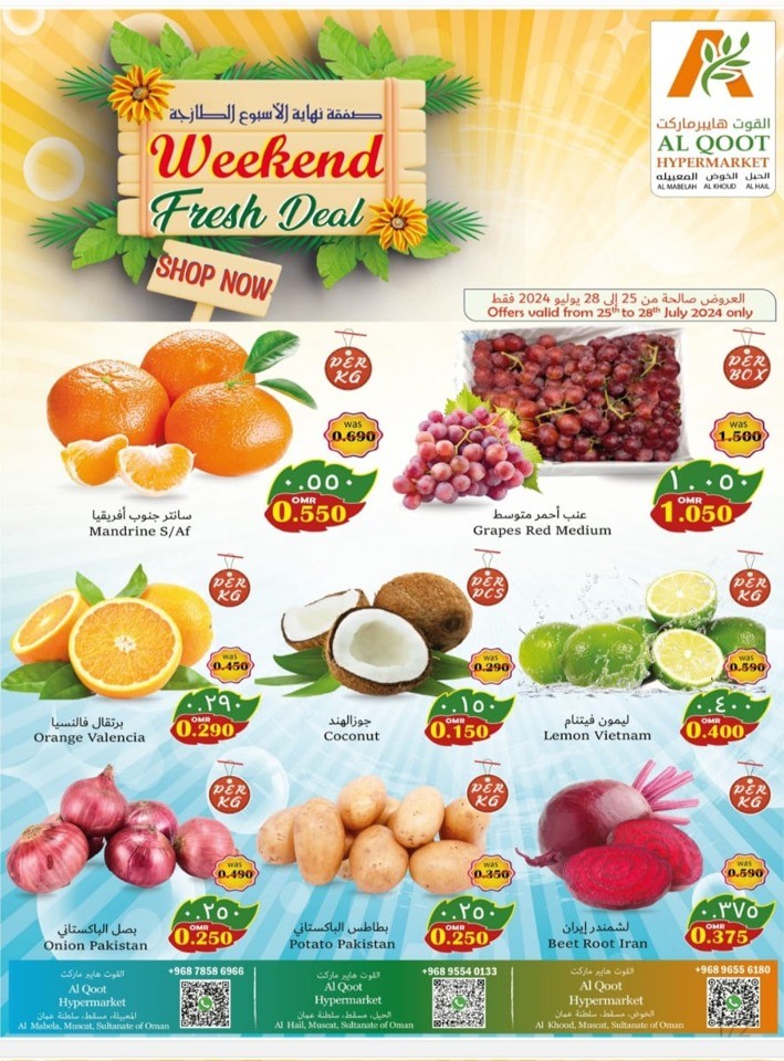 Weekend Fresh 25-28 July 2024