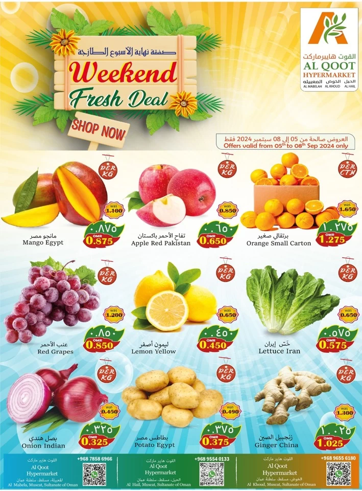 Weekend Fresh 5-8 September 2024