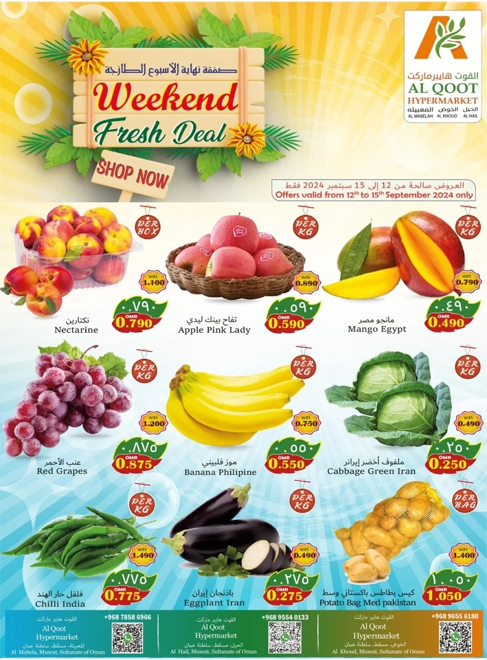 Weekend Fresh 12-15 September 2024