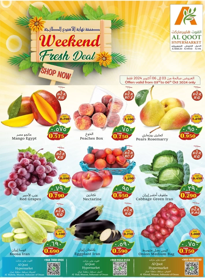 Weekend Fresh 3-6 October 2024