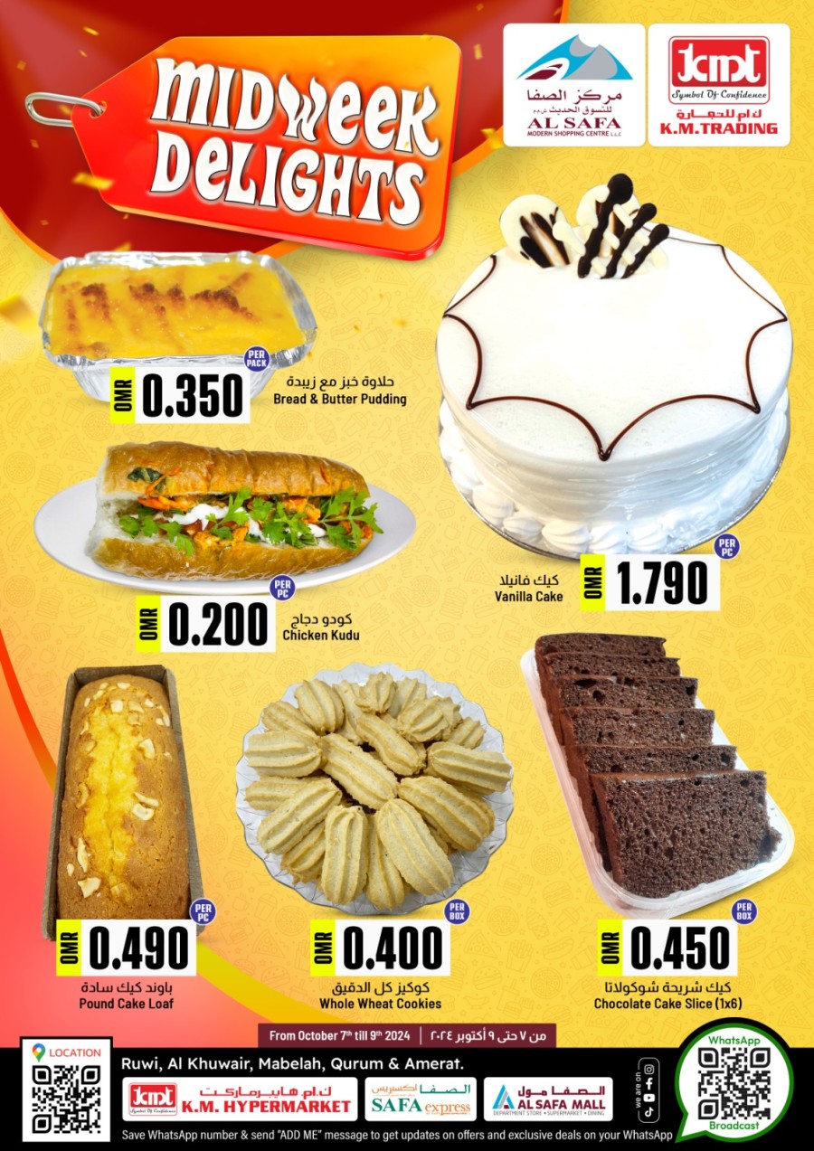 Midweek Delights 7-9 October 2024