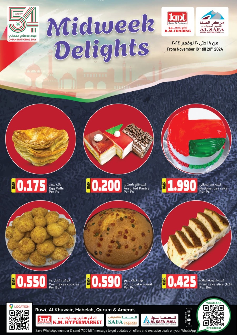 Midweek Delights 18-20 November 2024