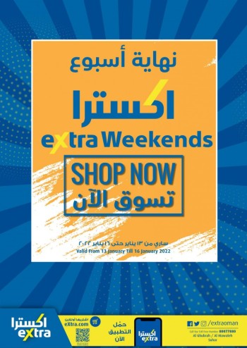 Extra Stores Weekend 13-16 January 2022