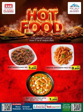 Hot Food 7-9 August 2025